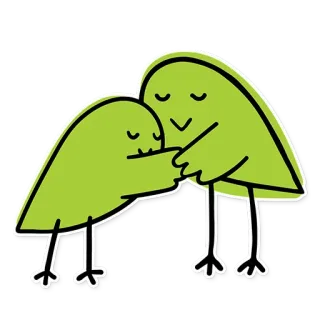 ☺️ 사랑, 귀여운, 포옹, 가족, 만화, 우정 telegram sticker