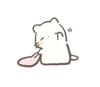 🥱 dier, hamster, schattig, kawaii, cartoon telegram sticker