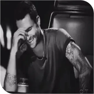 📎 man, laughing, black and white, person, portrait telegram sticker