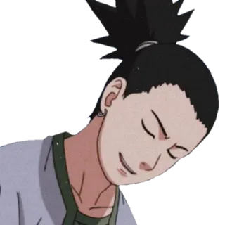 😌 Shikamaru Nara Naruto Shikamaru, Nara, Naruto, Anime, Ninja, Cartoon, lächelnd, Charakter whatsapp sticker