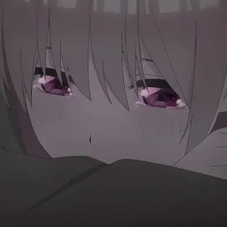 🦊 Anime, Chica, Llorando, Triste, Lágrimas, Emocional telegram sticker