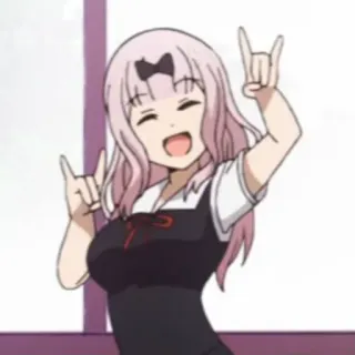 🤟 Chika Fujiwara Kaguya-sama: Love Is War anime, chika fujiwara, kaguya-sama love is war, kawaii, cute, girl whatsapp sticker