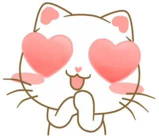 😍 cat, heart eyes, love, cute, animal, kawaii, sticker telegram sticker