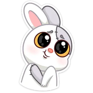 🥺 thỏ, dễ thương, động vật, hoạt hình, kawaii telegram sticker