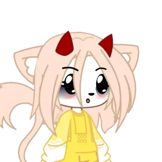 😮 Gacha, Anime, Personagem, Fofo, Desenho animado telegram sticker