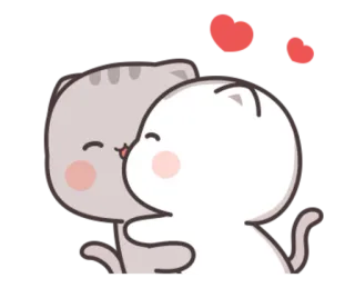 👩‍❤️‍👨 kot, miłość, przytulanie, słodki, zwierzę, uczuć, serce telegram sticker