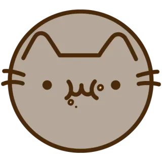😐 猫, かわいい, ステッカー, 漫画, 動物, ペット telegram sticker