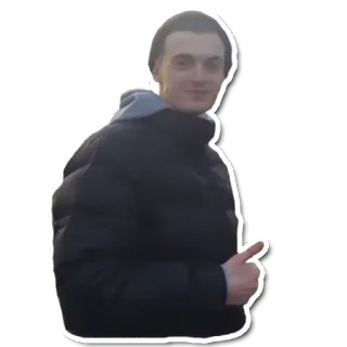 👍 мужчина, палец вверх, человек, шапка, портрет telegram sticker