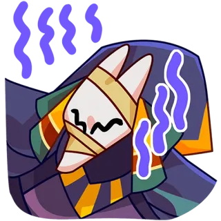 🤢 anime, cartoon, tired, exhausted, bunny telegram sticker