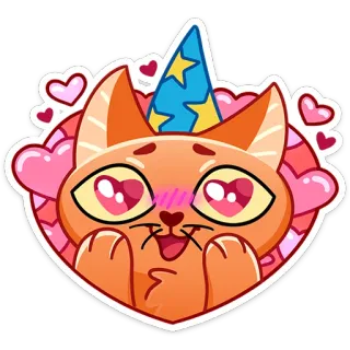 😻 gatto, cuore, amore, carino, kawaii, animale telegram sticker