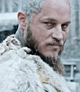 ⚔ Ragnar Lothbrok Vikings Рагнар, Викинги, Трэвис Фиммел, Историческая драма, Сериал, Персонаж whatsapp sticker