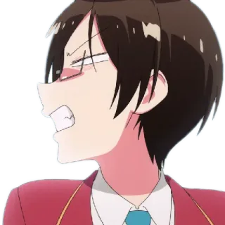 😉 Anime, Tức giận, Bực bội, Hoạt hình, Nhân vật telegram sticker