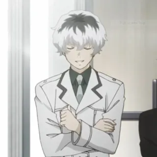 🇦🇴 Ken Kaneki Tokyo Ghoul Anime, Tokyo Ghoul, Ken Kaneki, Personaggio, Capelli Bianchi, Personaggio Anime telegram sticker