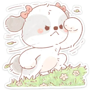 💪 imut, hewan, anjing, kartun, stiker, ilustrasi telegram sticker