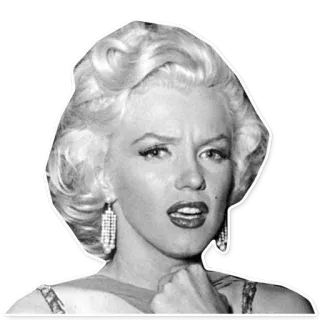 😳 Marilyn Monroe актриса, голливуд, блондинка, икона, портрет, знаменитость telegram sticker