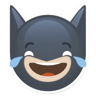 😂 Batman batman, emoji, laughing, happy telegram sticker