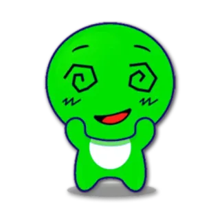 😲 green, alien, cartoon, cute, smiley, animation telegram sticker