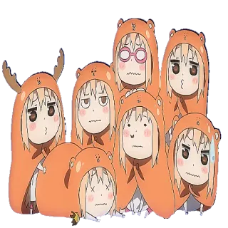 👥 Umaru Doma Himouto! Umaru-chan Anime, Umaru, Kawaii, Manga, Dibujos animados, Oso, Lindo telegram sticker