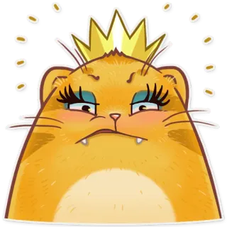 😐 gato, coroa, sushi, animal, fofo, laranja, adesivo telegram sticker