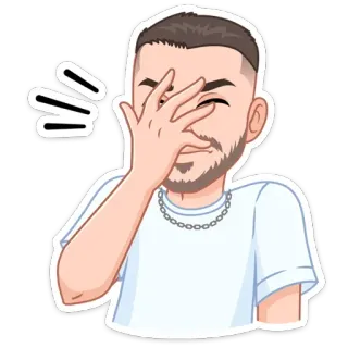 🤦‍♀ Facepalm, Emoji, Desenho animado, Homem, Decepção whatsapp sticker