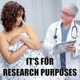 👨‍⚕ IT'S FOR RESEARCH PURPOSES doctor, woman, research, medical, examination telegram sticker