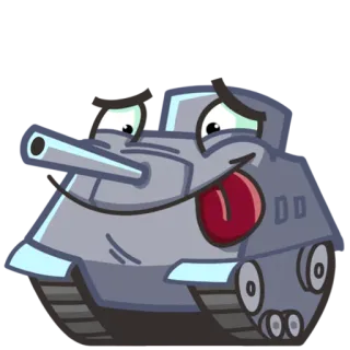 😛 Panzer, Cartoon, Fahrzeug, Militär, Humor whatsapp sticker