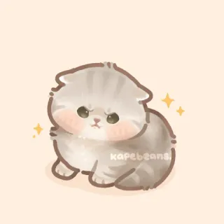 ✨ kapebeans. gato, gatinho, fofo, kawaii, animal de estimação, animal telegram sticker