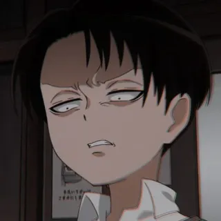 ☕ Levi Ackerman Attack on Titan anime, cartoon, levi, levi ackerman, attack on titan telegram sticker