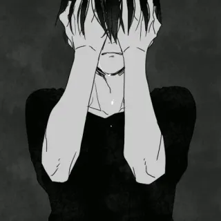 🌨 traurig, weinend, Anime, Depression, Manga, emotional whatsapp sticker