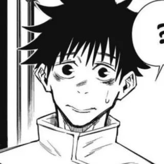☠ Megumi Fushiguro Jujutsu Kaisen Аниме, Манга, Уставший, Выражение лица, Мегуми, Фушигуро telegram sticker