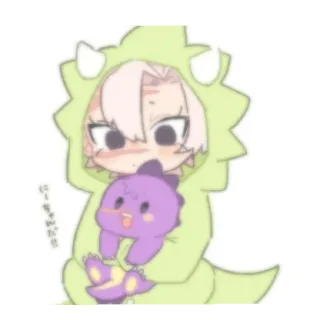 😄 にーちゃんだ!! Anime, Dinosaure, Mignon, Chibi telegram sticker