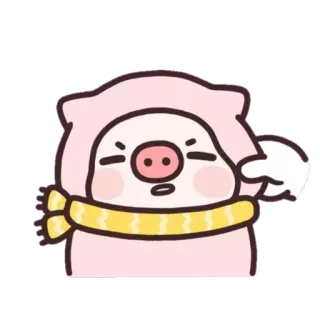 😤 漫画, キャラクター, 豚, 可愛い, ステッカー telegram sticker