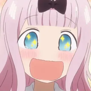 😍 Chika Fujiwara Kaguya-sama: Love Is War anime, chibi, happy, girl, cute, chika fujiwara, kaguya-sama whatsapp sticker