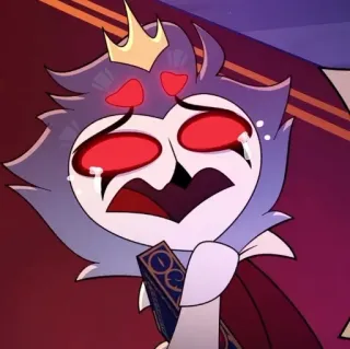 🌠 Stolas Helluva Boss Stolas, Helluva Boss, weinen, Dämon, Cartoon telegram sticker