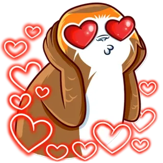 😍 sticker, love, hearts, cute, cartoon telegram sticker