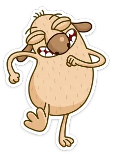 😁 Kartun, Anjing, Binatang, Lucu, Senang telegram sticker