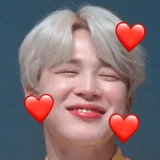 🥰 Jimin Jimin, BTS, K-Pop, Idol, Herz-Emojis, süß, Lächeln telegram sticker