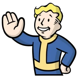 👋 Vault Boy Fallout Spiel, Tresor, Fallout, Cartoon, Figur telegram sticker
