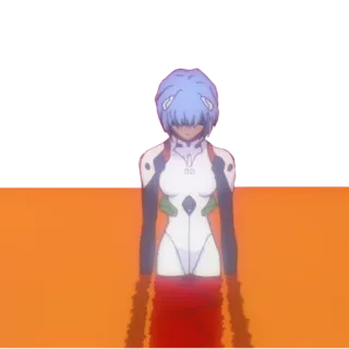 😶 Rei Ayanami Neon Genesis Evangelion Anime, Garota, Personagem, Rei Ayanami, Evangelion whatsapp sticker