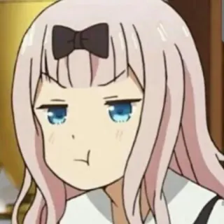 😒 Chika Fujiwara Kaguya-sama: Love Is War anime, chika fujiwara, kaguya-sama, love is war, manga, cute, funny telegram sticker