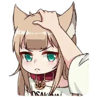 🧡 OSAKA Anime, Kocica, Manga, Słodkie, Naklejka telegram sticker