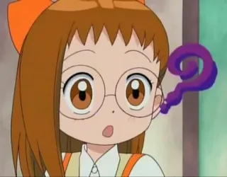 ❓ anime, girl, question mark, cute, cartoon telegram sticker