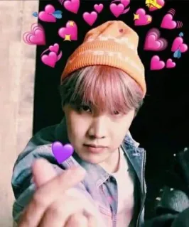 💖 kpop, herz, fingerherz, idol, liebe, süß telegram sticker