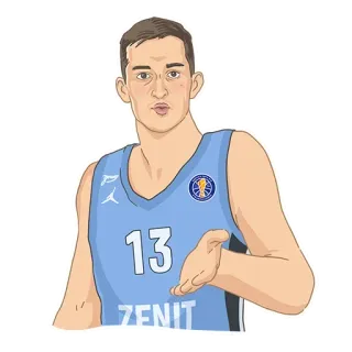 😳 ZENIT basketball, athlète, sport, équipe, Zenit, joueur telegram sticker