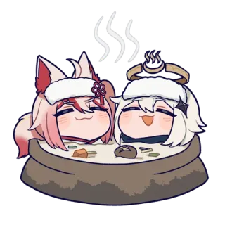 🧖‍♀ Anime, Kawaii, Carino, Volpe, Genshin Impact telegram sticker