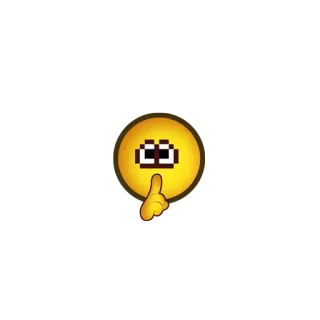 😶 Эмодзи, Тсс, Тишина, Тихо, Палец telegram sticker