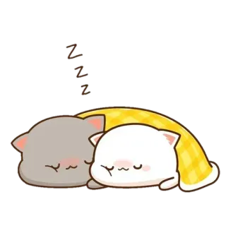 😴 zzz 고양이, 잠, 귀여운, 동물, 만화 telegram sticker
