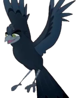 🙂 corbeau, oiseau, dessin animé, animal telegram sticker