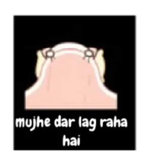 😰 mujhe dar lag raha hai whatsapp sticker