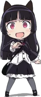 😥 Аниме, Чиби, Милый, Девочка, Каваий telegram sticker